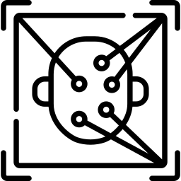 AI scanning nose structure icon