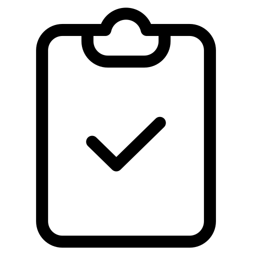 Face shape result icon with checkmark
