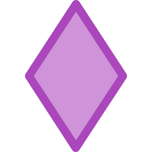 Diamond face shape icon